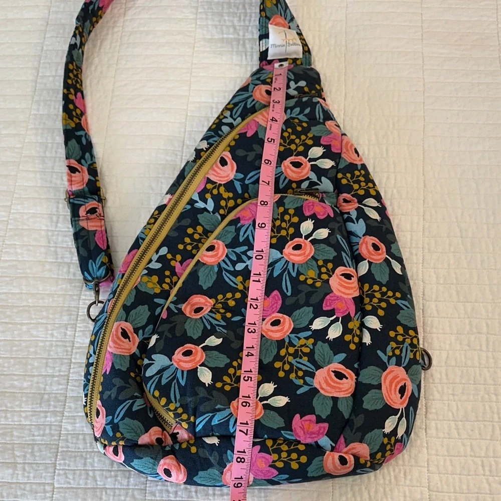 Quilted Floral Sling Crossbody Bag Backpack Boho Cottagecore Travel Purse